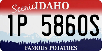 ID license plate 1P5860S