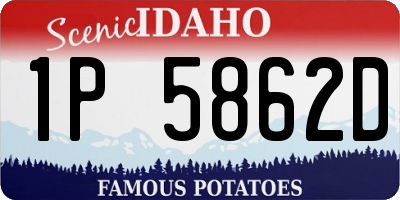 ID license plate 1P5862D