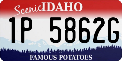 ID license plate 1P5862G