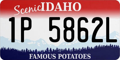 ID license plate 1P5862L