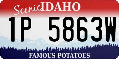 ID license plate 1P5863W