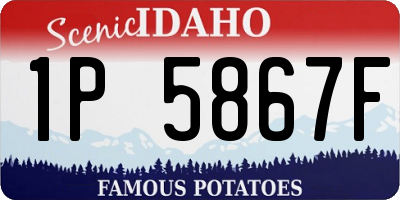 ID license plate 1P5867F