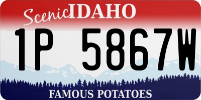 ID license plate 1P5867W