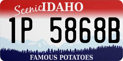 ID license plate 1P5868B