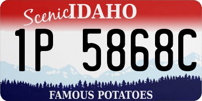 ID license plate 1P5868C