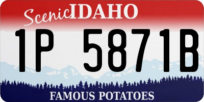 ID license plate 1P5871B