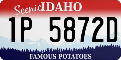 ID license plate 1P5872D
