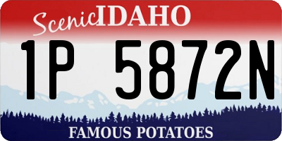 ID license plate 1P5872N