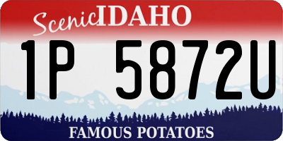ID license plate 1P5872U