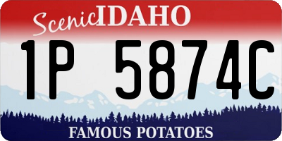ID license plate 1P5874C