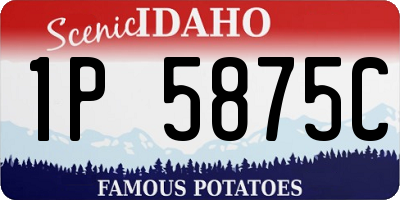 ID license plate 1P5875C