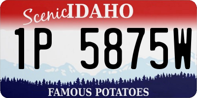 ID license plate 1P5875W