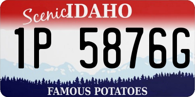 ID license plate 1P5876G