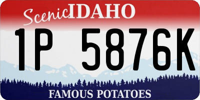 ID license plate 1P5876K