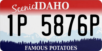 ID license plate 1P5876P