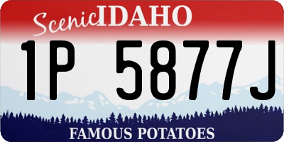 ID license plate 1P5877J