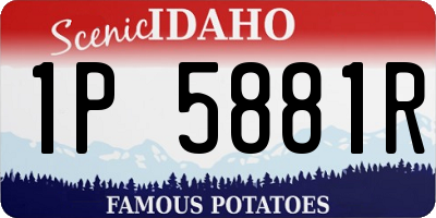 ID license plate 1P5881R