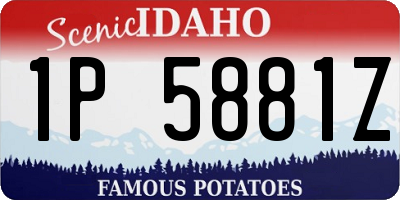 ID license plate 1P5881Z
