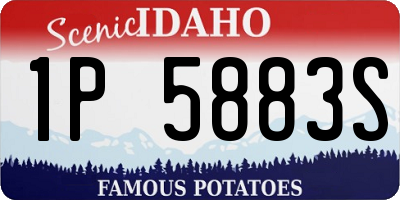 ID license plate 1P5883S
