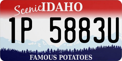 ID license plate 1P5883U