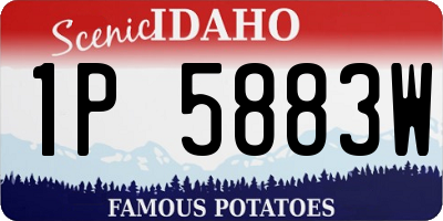 ID license plate 1P5883W