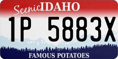 ID license plate 1P5883X