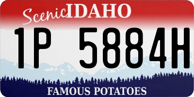 ID license plate 1P5884H