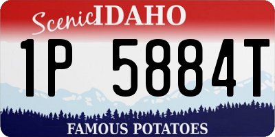 ID license plate 1P5884T