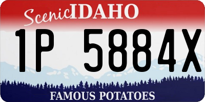 ID license plate 1P5884X