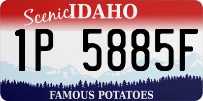 ID license plate 1P5885F
