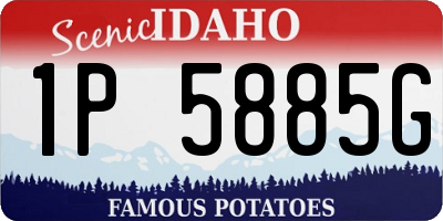 ID license plate 1P5885G