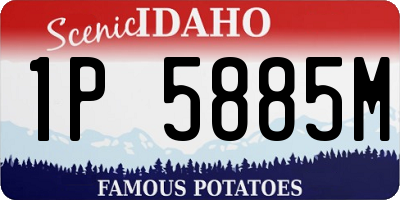 ID license plate 1P5885M