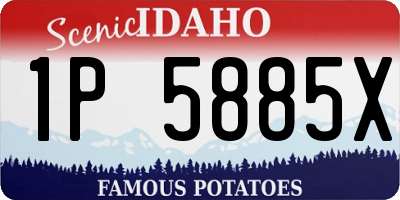 ID license plate 1P5885X