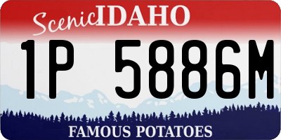 ID license plate 1P5886M