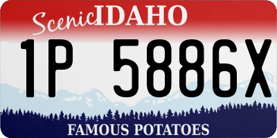 ID license plate 1P5886X