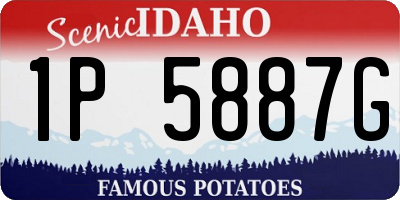 ID license plate 1P5887G