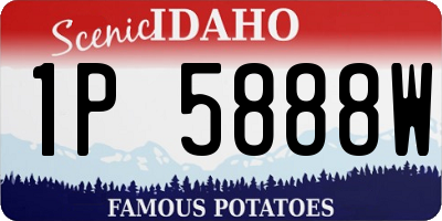 ID license plate 1P5888W