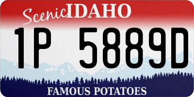 ID license plate 1P5889D