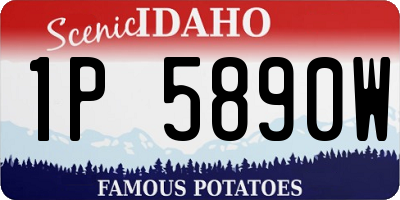 ID license plate 1P5890W