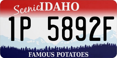 ID license plate 1P5892F