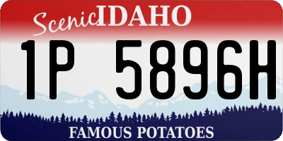 ID license plate 1P5896H