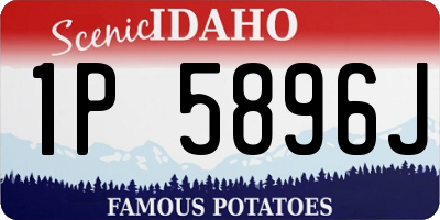 ID license plate 1P5896J