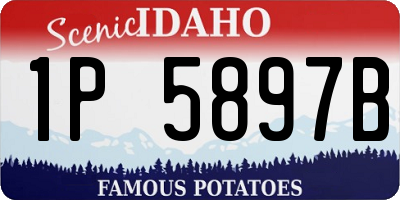 ID license plate 1P5897B