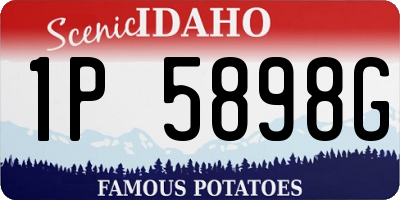 ID license plate 1P5898G