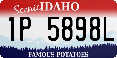 ID license plate 1P5898L