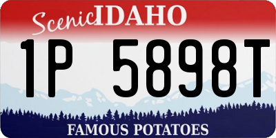ID license plate 1P5898T