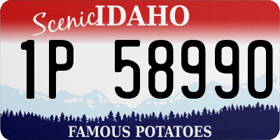 ID license plate 1P5899O