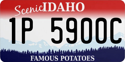ID license plate 1P5900C
