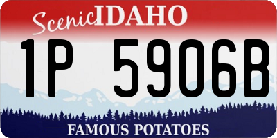 ID license plate 1P5906B