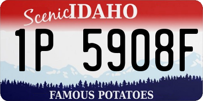 ID license plate 1P5908F
